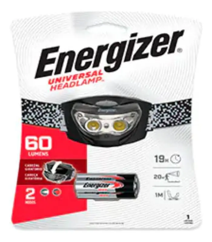 LINTERNA T/MINERO ENERGIZER 60 LUMENS C/ PILAS (B19-0072)