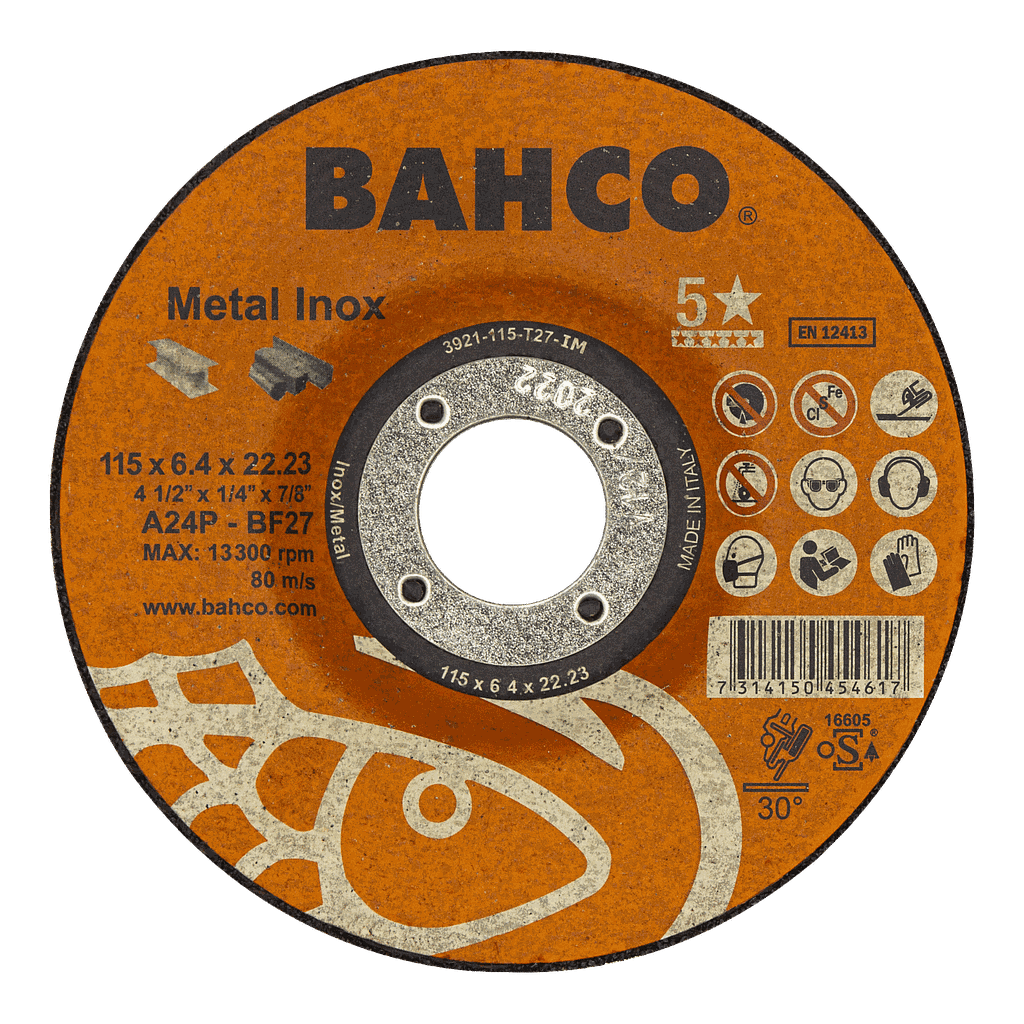 DISCO DESBASTE 4.1/2 BAHCO (3921-115-T27-I)