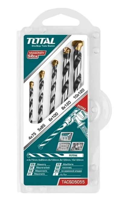 JUEGO DE BROCAS CONCRETO 5 PZS TOTAL (TACSD5055)