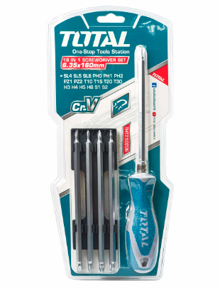 JUEGO DESTORNILLADOR 18 PZS EN 1 TOTAL (THT250236)