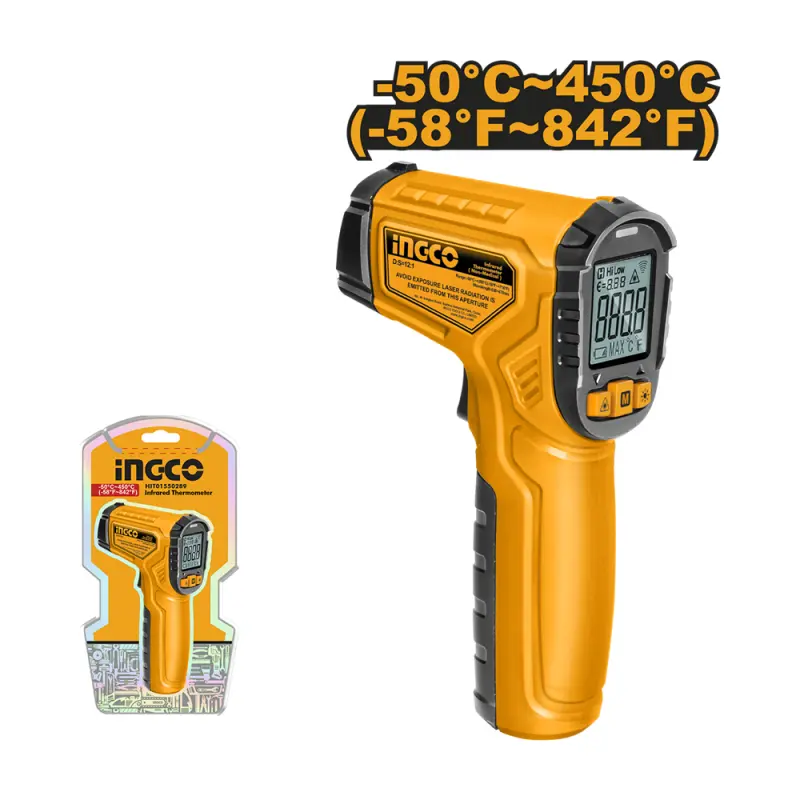 TERMOMETRO INFRARROJO DIGITAL INGCO -50°C/450ºC (HIT0155028)