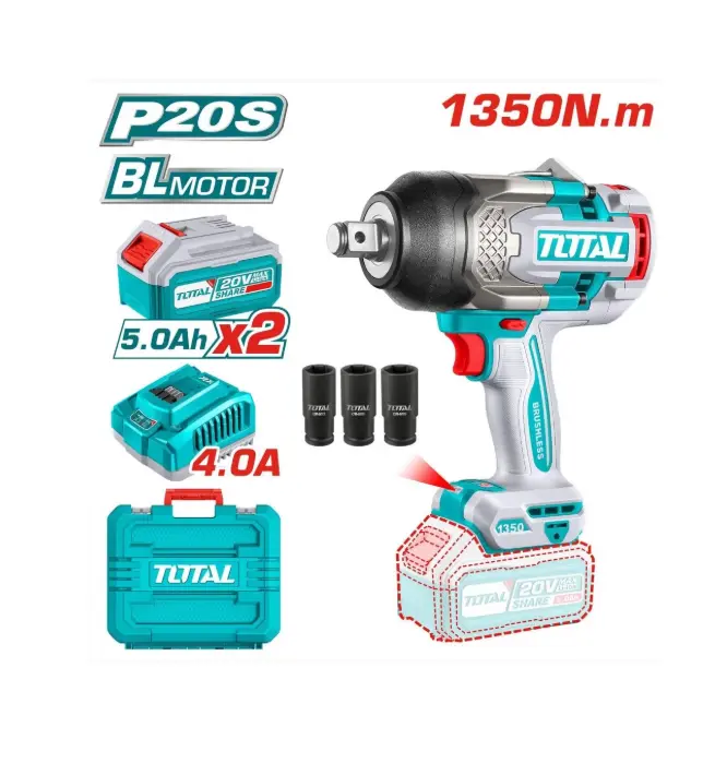LLAVE DE IMPACTO 3/4" 1350Nm 20V 1.350NM 2 BAT 5,0Ah TOTAL (TIWLI20135)