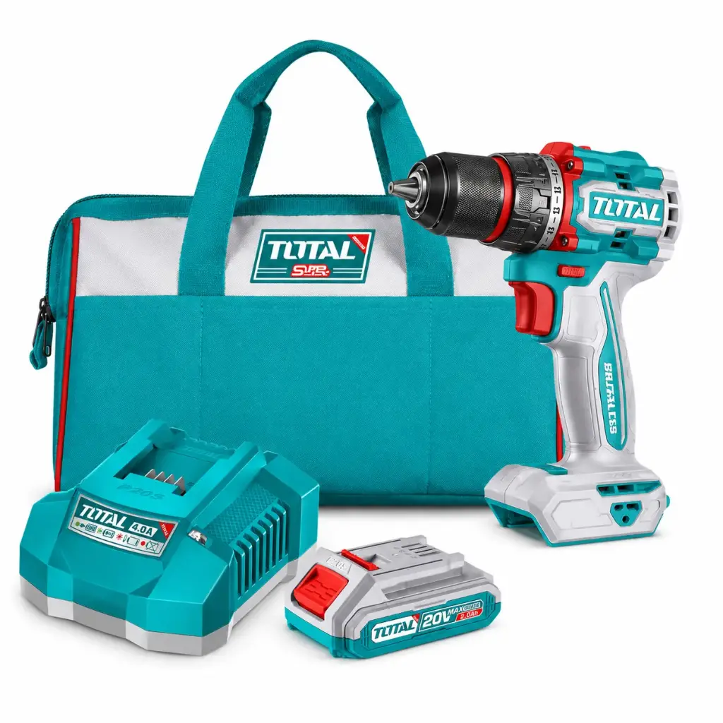 TALADRO ATORNILLADOR 20V + 1 BAT 2,0Ah + CARGADOR + BOLSO TOTAL (TDLI205581)