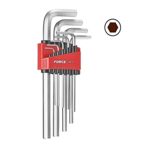 JUEGO LLAVES ALLEN 1.5 A 10 MM LARGA FORCE  (5093L) 